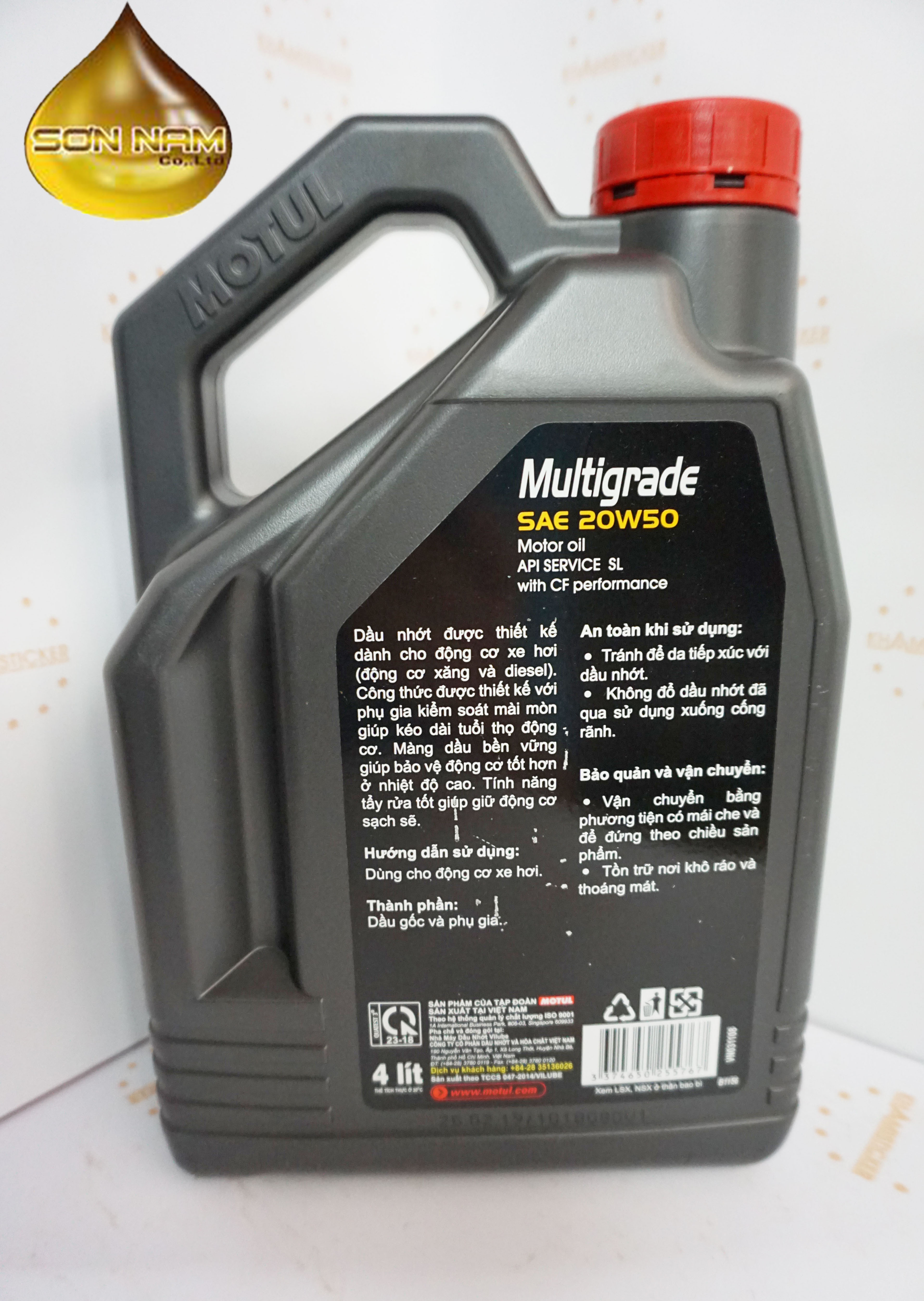 Dầu nhớt xe hơi oto Motul Multigrade 20W50 API SL/CF 4lit