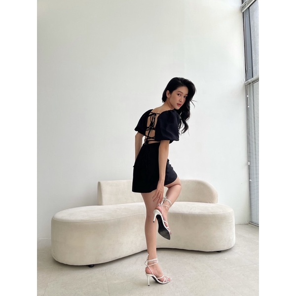 LEMONCHICVN - Đầm tay phồng dây đan lưng - D214