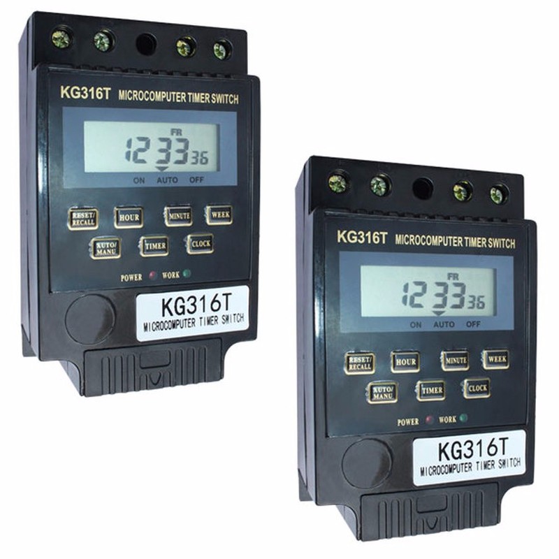 Bộ 02 công tắc hẹn giờ 16 chu kỳ on off- kg316t