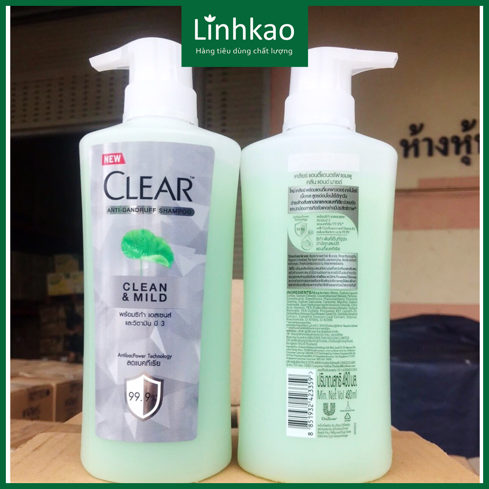 [3 loại] Dầu gội Clear Thái Lan 450g mẫu mới