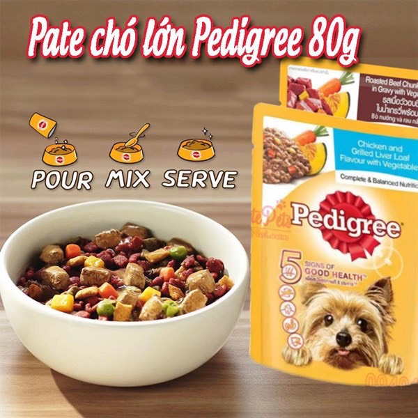 Súp cho chó Pedigree 80gr và 130gr cho chó