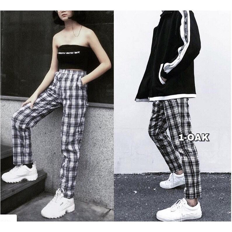 Quần baggy karo ô to cực hot hit