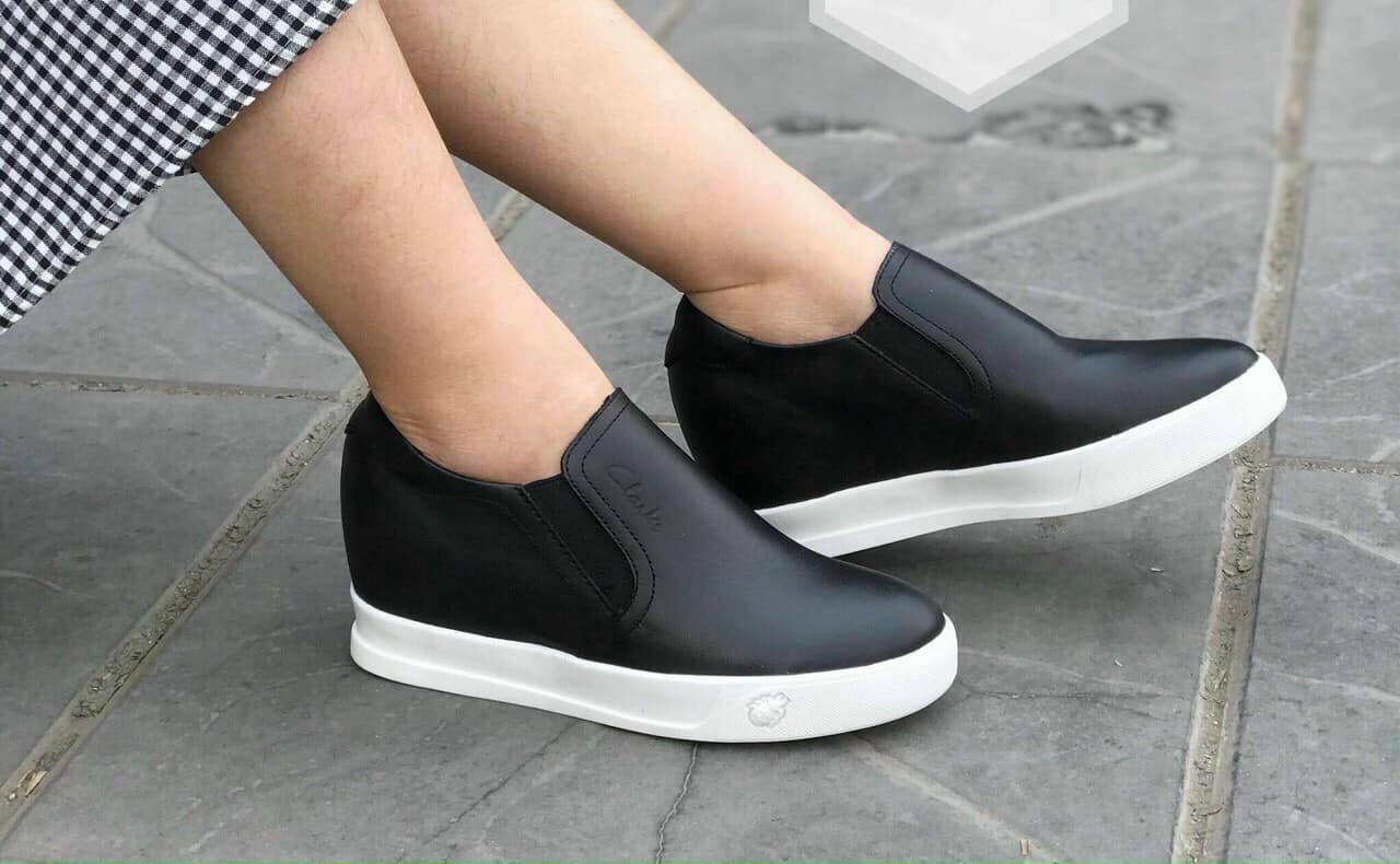 Giầy Slipon Độn Đế Nữ Cao 7CM