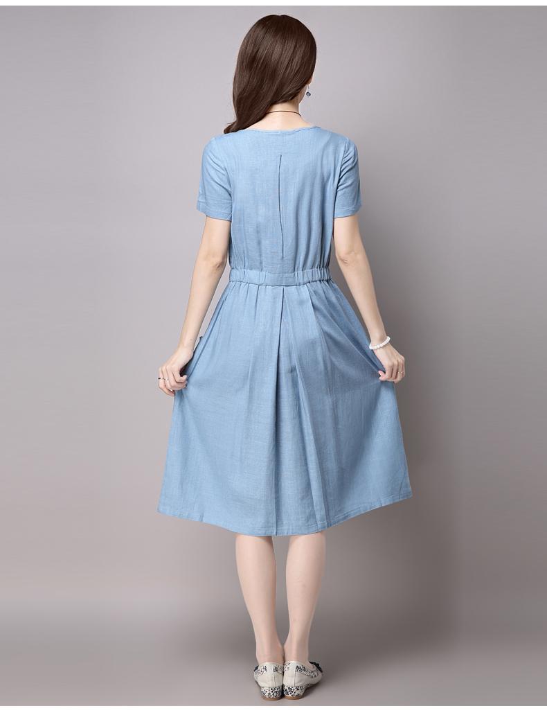 ĐẦM SUÔNG CHUN EO PHỐI TÚI CHÉO - DS116