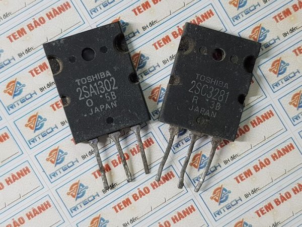 Căp sò transitor 2sa1302 và 2sc3281 15a-150w-200v chính hãng tháo máy