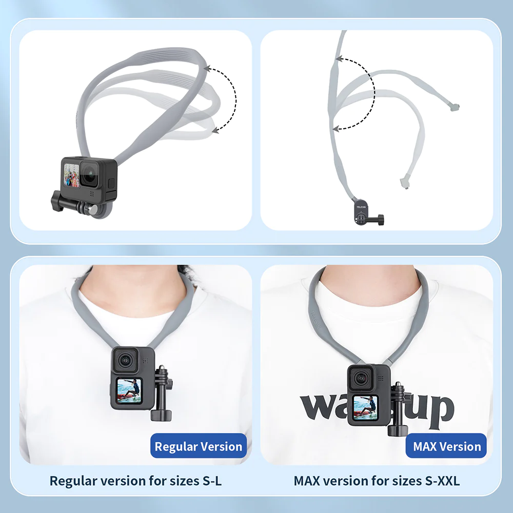 Vòng đeo cổ TELESIN dành cho Gopro và Action camera (hàng chính hãng)