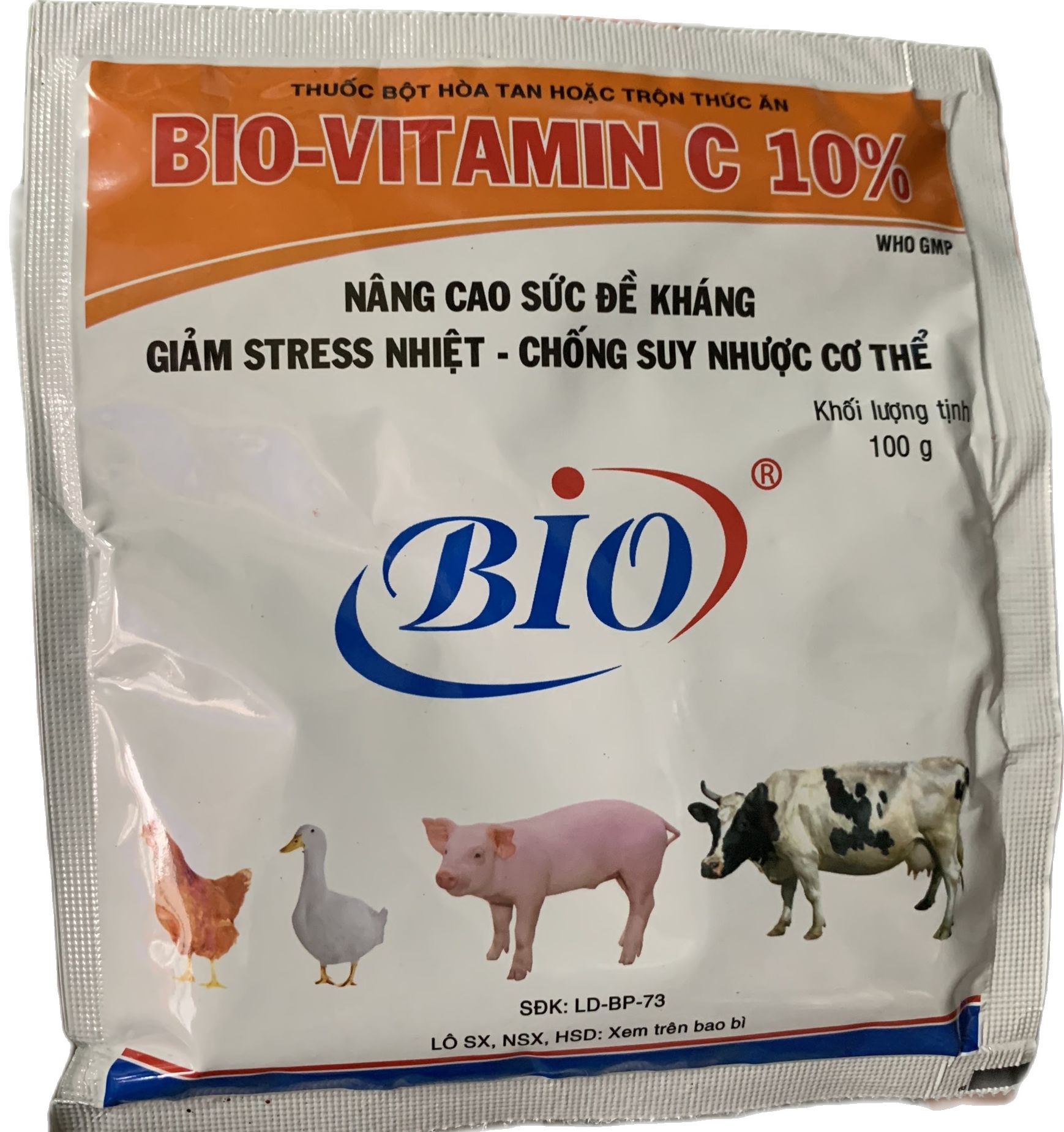Bột hoà tan bio vit c 10% gói 100g