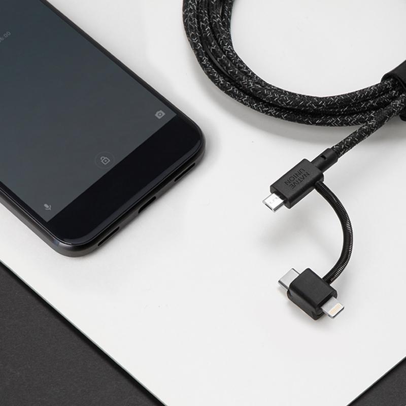 Dây Cáp Sạc 3 in 1 Native Union BELT CABLE UNIVERSAL ZEBRA 2m