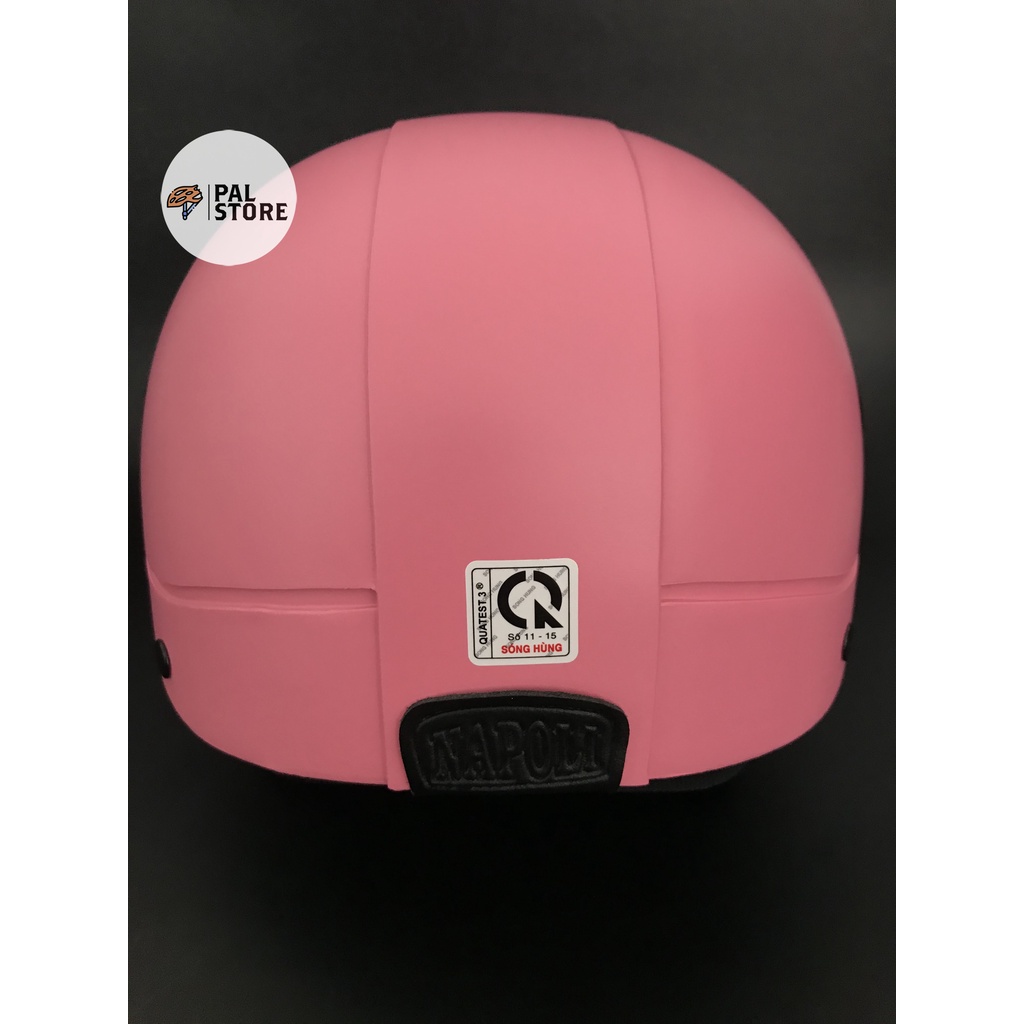 Mũ bảo hiểm Napoli Hồng dâu - [Freeship]