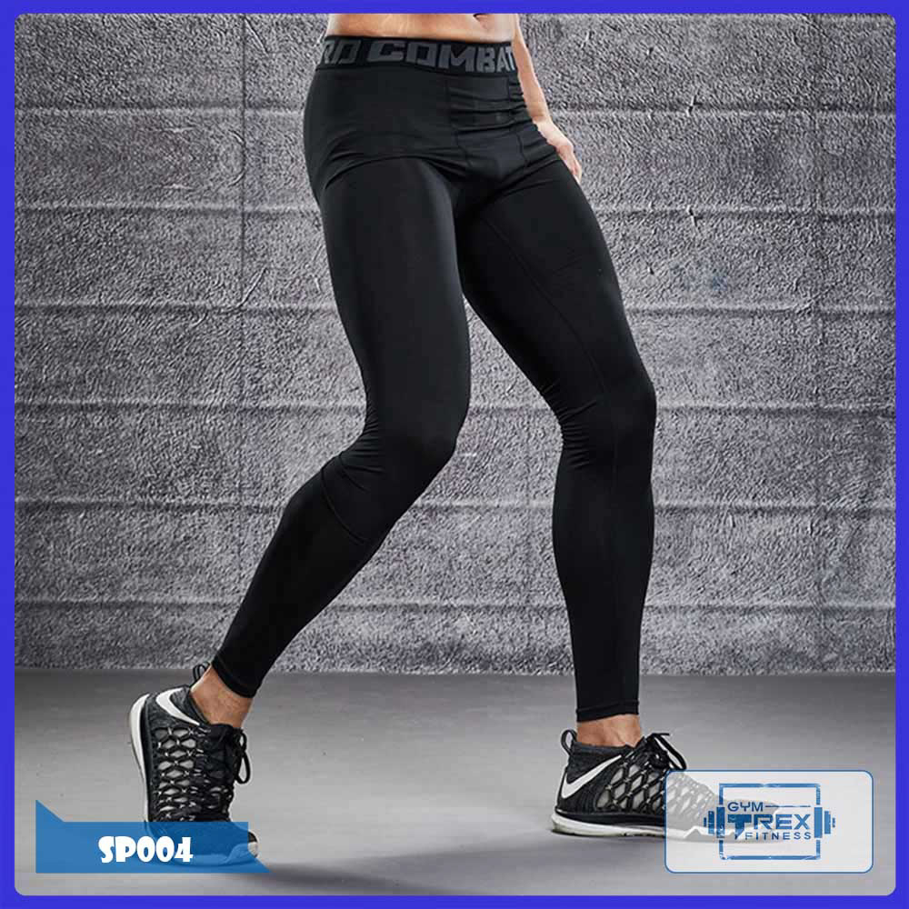 Quần legging nam Pro combat Gym Trex SP004 - Quần giữ nhiệt nam (Men Legging Pants,đồ tập quần áo gym, thể dục,thể hình, bóng đá, bóng rổ, Fitness)