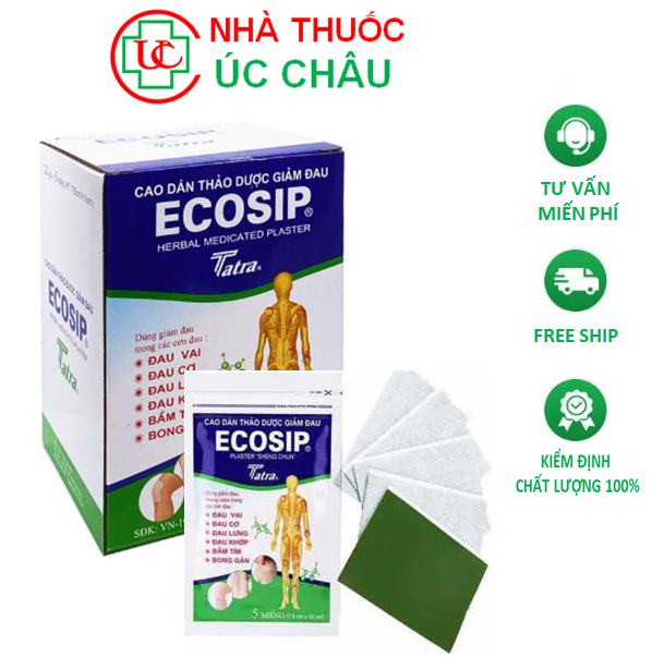 Cao dán thảo dược giảm đau Ecosip