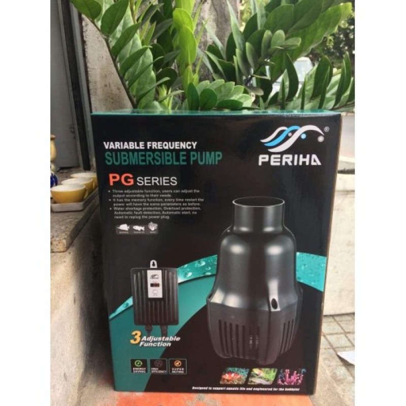 Bơm Periha PG 20 - 20000l/h (40w) - Bơm tạt hồ cá koi - Bơm tiết kiệm điện - Bơm công suất lớn - Điều chỉnh lưu lượng nước- Bơm đặt chìm - Bơm tích hợp cảm biến chống cạn - Cá Koi hoàng Long