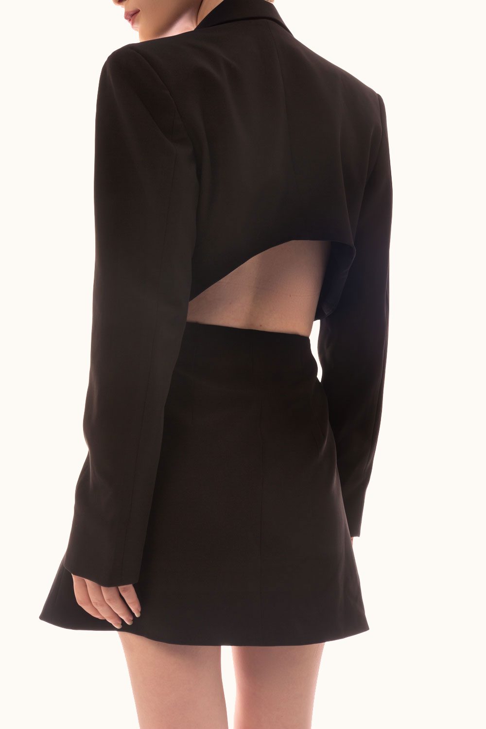 DAPHALE - Set Áo Blazer Croptop và Chân Váy Elodie