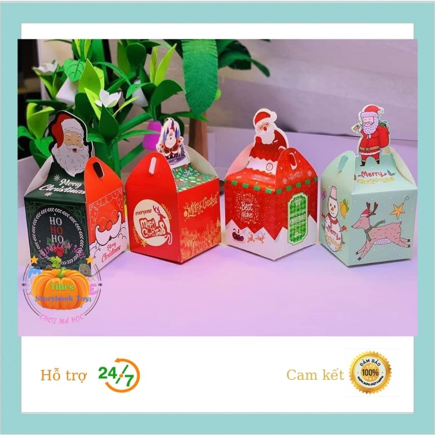 [Giá Sỉ] Hộp đựng quà NOEL siêu đẹp, Vỏ hộp quà Noel, Hộp giấy đựng quà Giáng sinh, Hộp quà Noel có quai xách nhiều mẫu