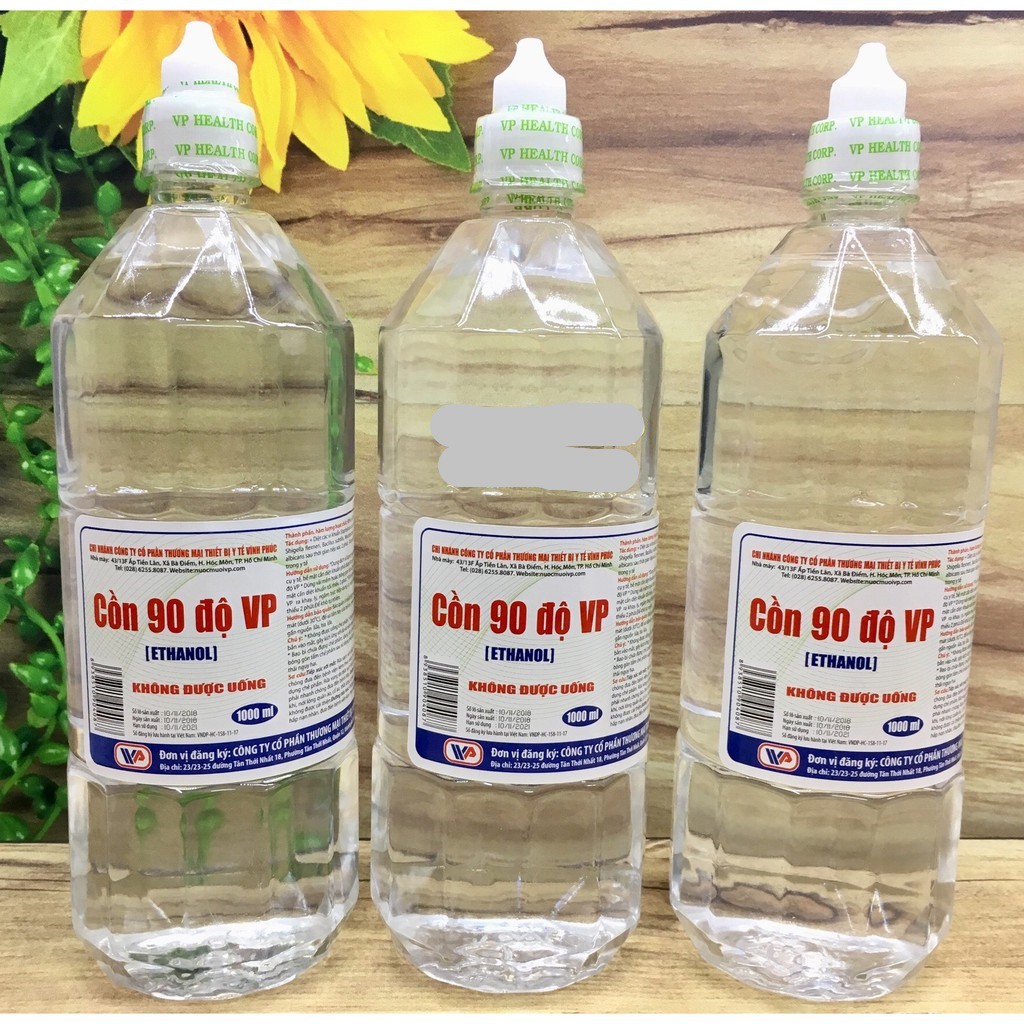 Cồn 70 độ, 90 độ xịt khuẩn 500ml, 1000ml