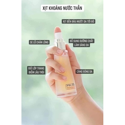 1 Xịt khoáng nước thần Su:m 37 secret 60ml phục hồi da cấp ẩm tức thì làm dịu da se nhỏ lỗ chân lông