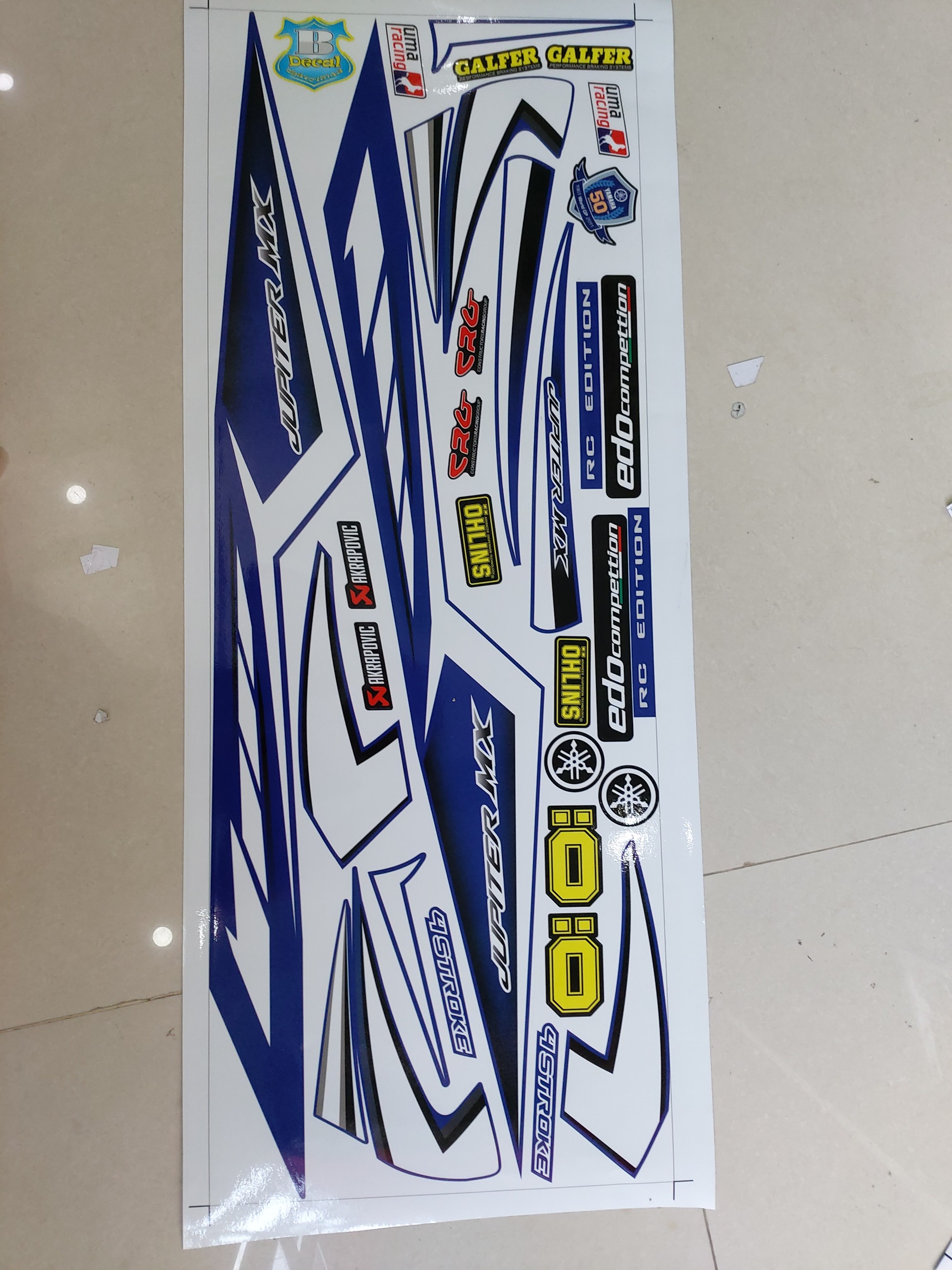 Tem xe jupiter mx tặng logo
