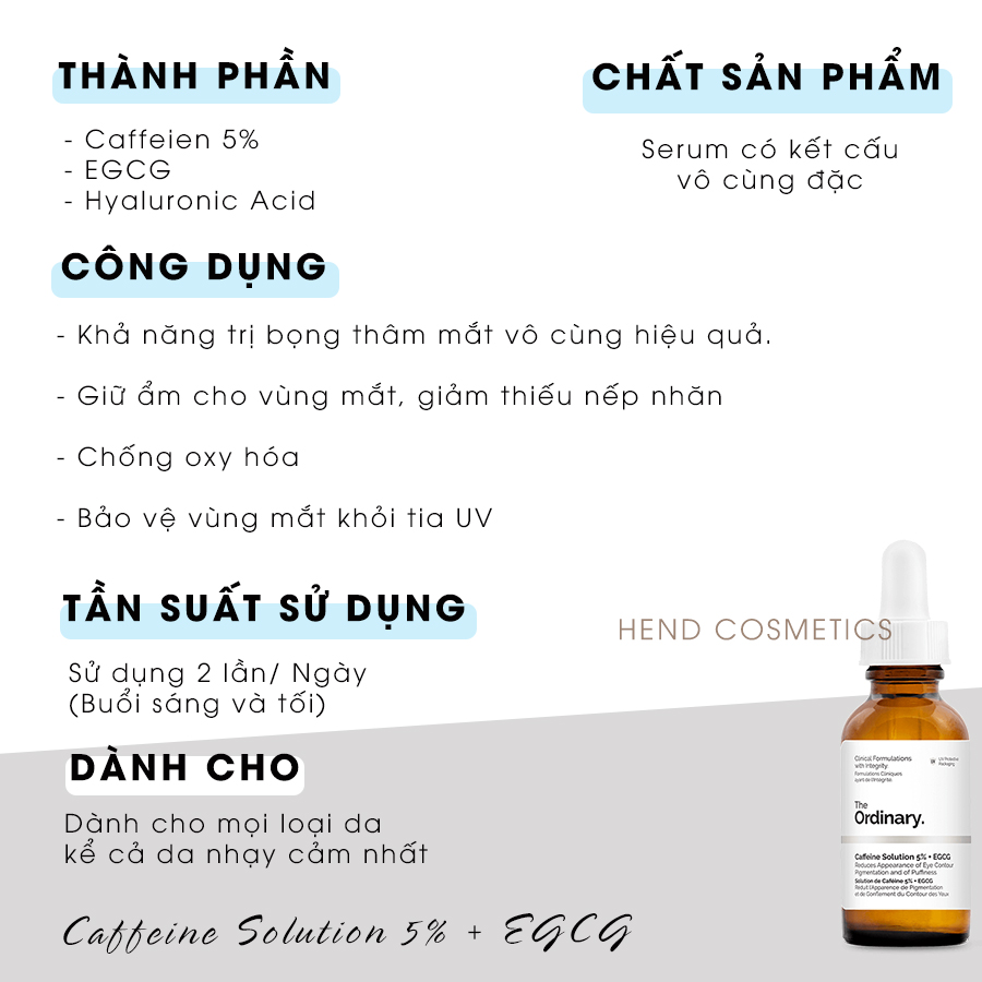 [Hàng Anh Quốc] Tinh chất dưỡng mắt The Ordinary -  Caffeine Solution 5% + EGCG
