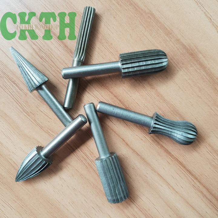 Bộ 6 đầu mài gỗ thép Carbon dùng Diy