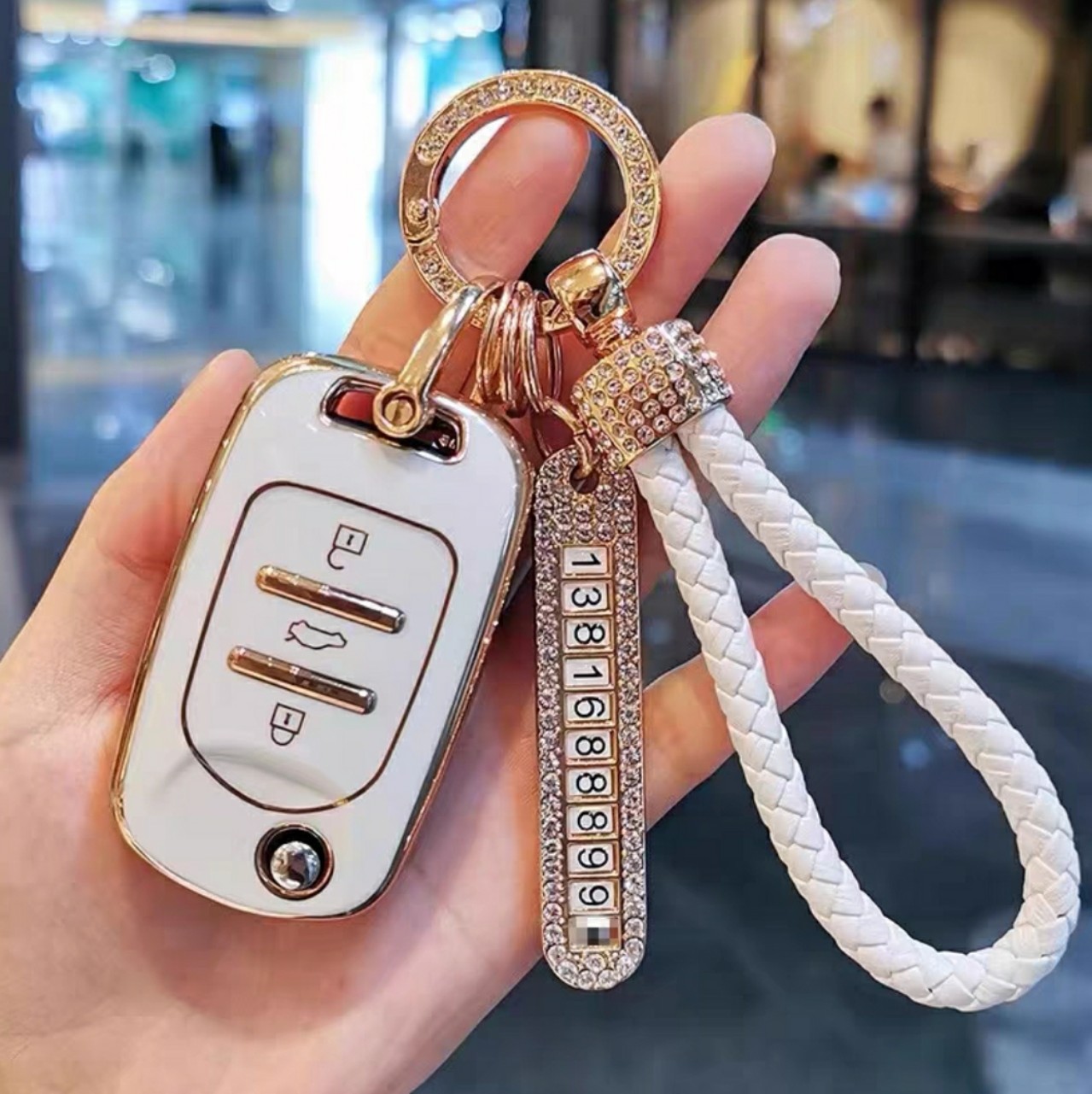 Móc Khoá Kèm Bảng Số Điện Thoại Chống Thất Lạc