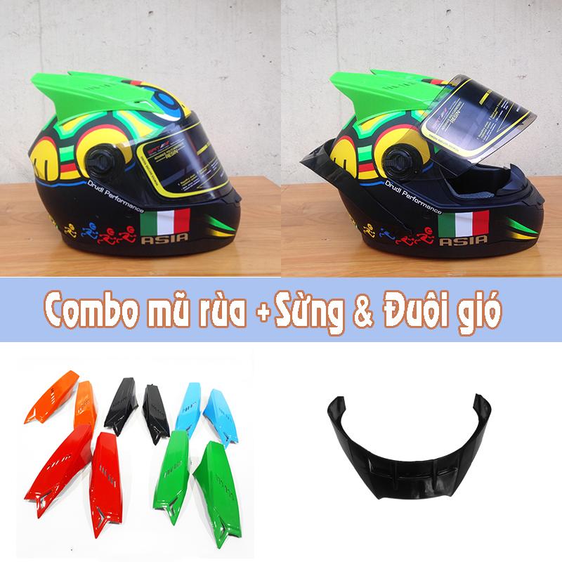 Mũ bảo hiểm fullface asia tem rùa