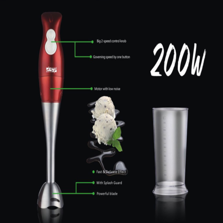 Máy xay sinh tố cầm tay 4 trong 1  nhãn hiệu DSP KM1004, công suất 200W tích hợp cả xay thực phẩm và rau quả