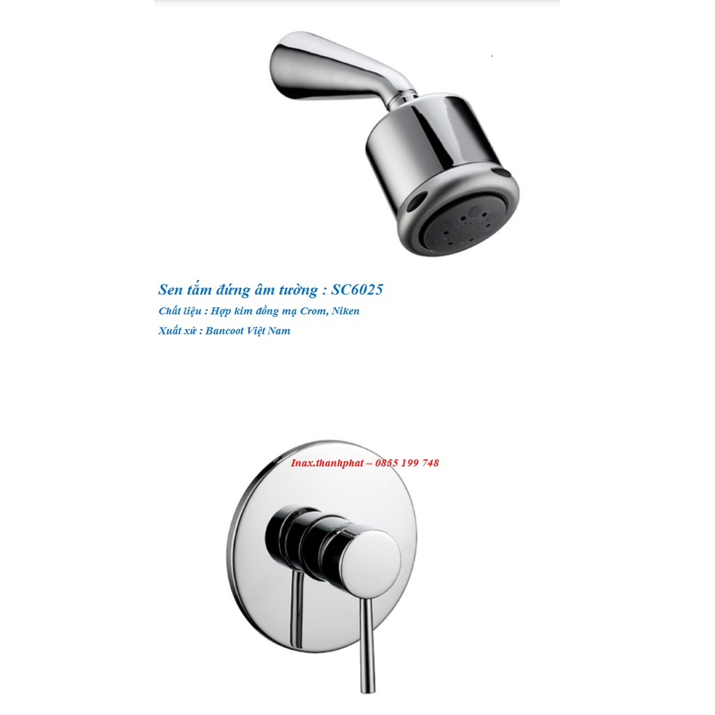 Bộ Sen tắm đứng âm tường Bancoot, SC6025
