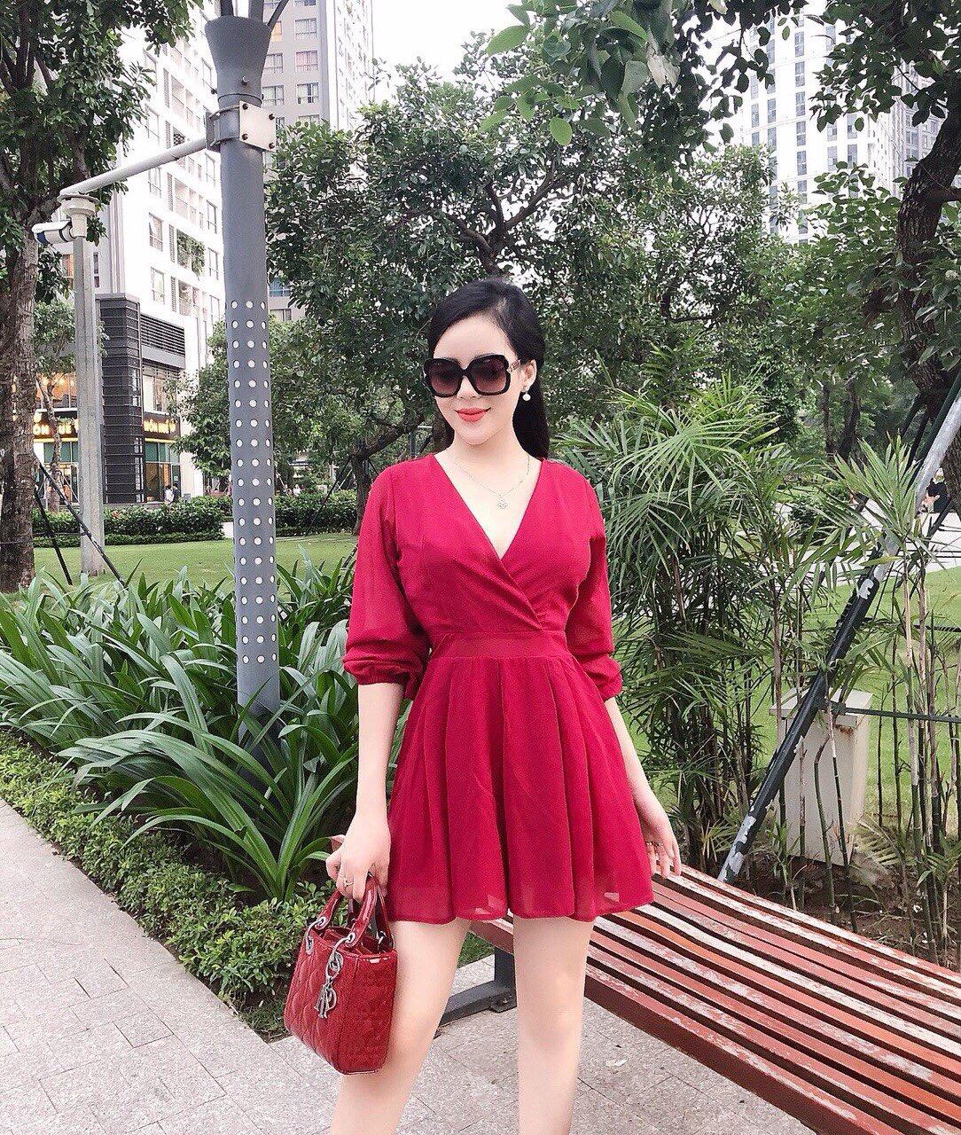 Đầm  Nữ Thắt Eo Nơ Xòe  Thời Trang  Mới Pk Đ 34