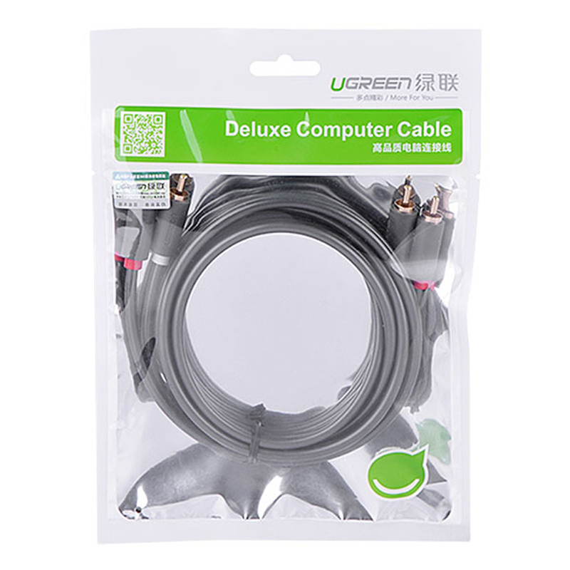 Cáp AV 3 đầu 1.5M đến 5M Ugreen AV105 - Dây RCA 3 ra 3
