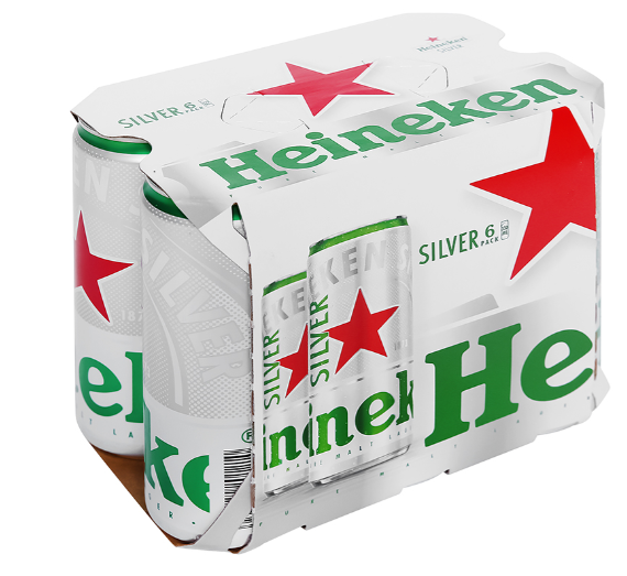 6 lon bia Heineken Silver 330ml