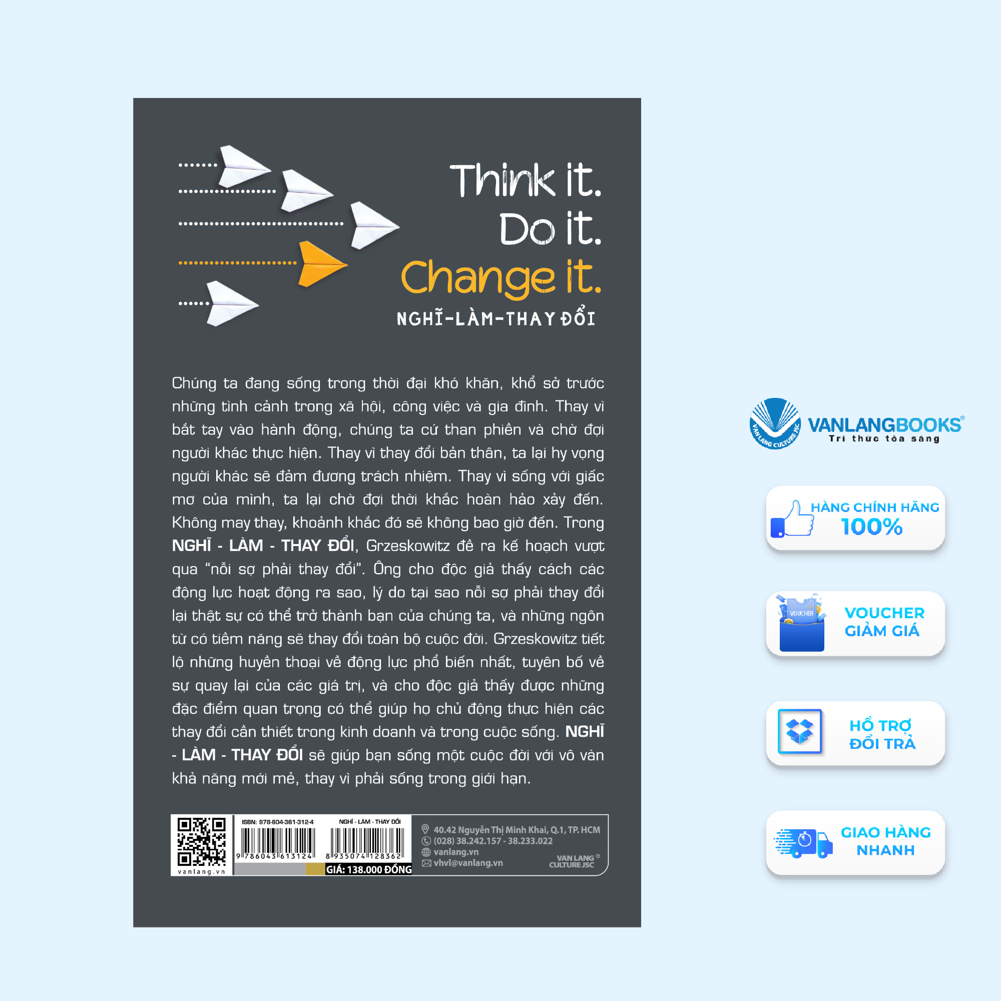 Sách - Nghĩ - Làm - Thay đổi-Vanlangbooks