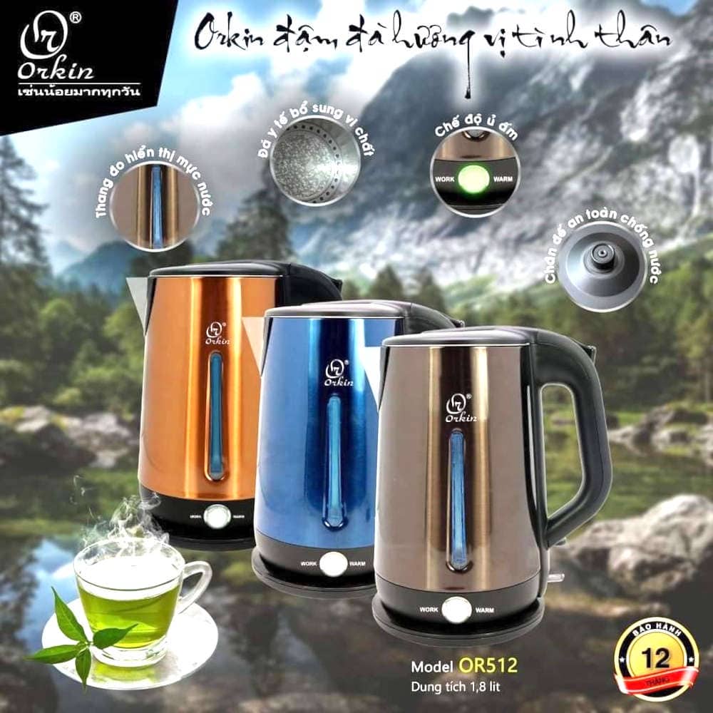 Ấm Siêu Tốc Orkin Thái Lan OR512 - Dung Tích 1.8L