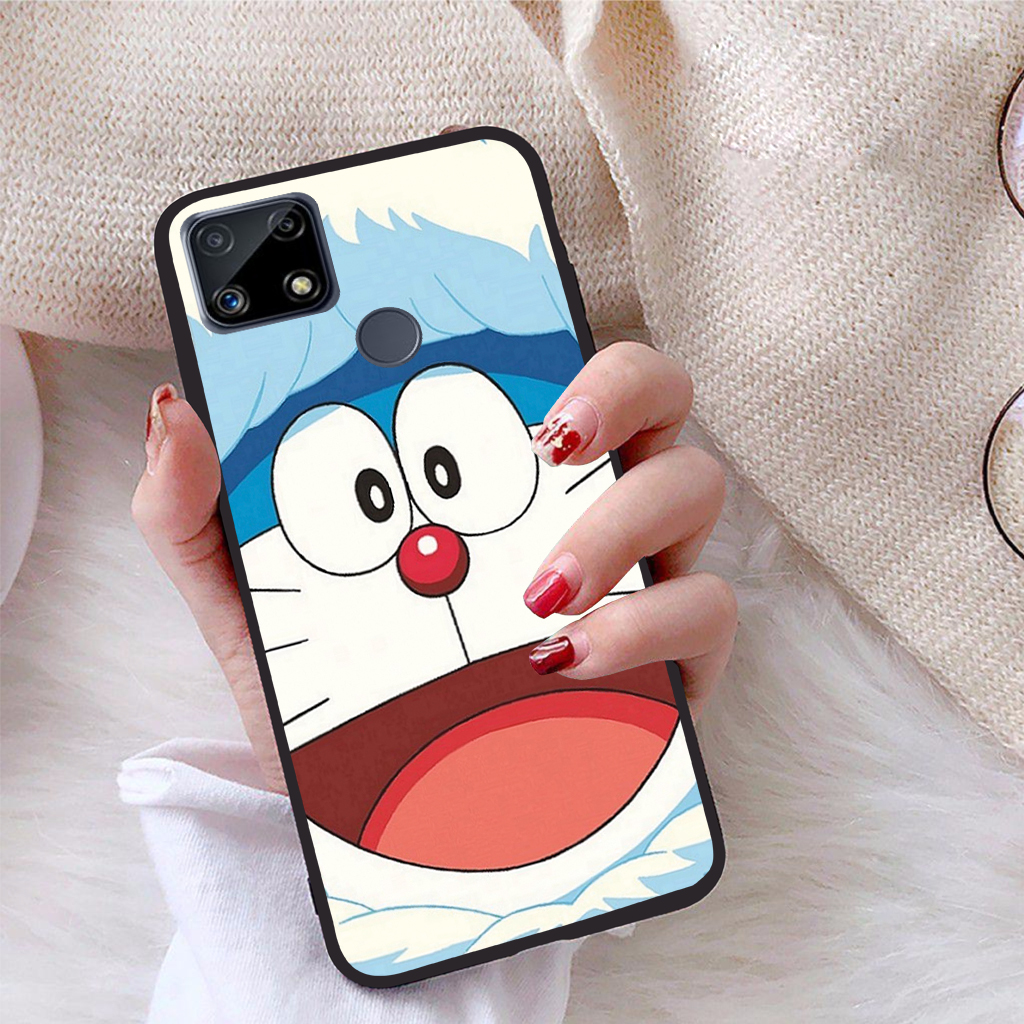 Ốp lưng iCase dành cho Realme C25Y viền dẻo TPU BST Mèo Máy Thông Minh