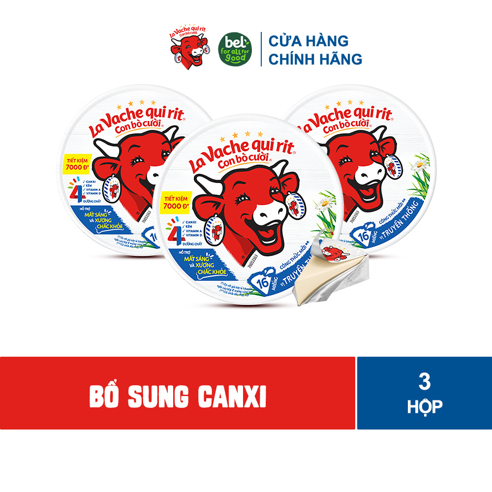 Combo 3 Phô mai con bò cười 16 miếng 224G