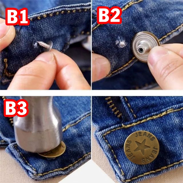 [HN] Combo 10 nút đóng quần jean - cúc quần bò