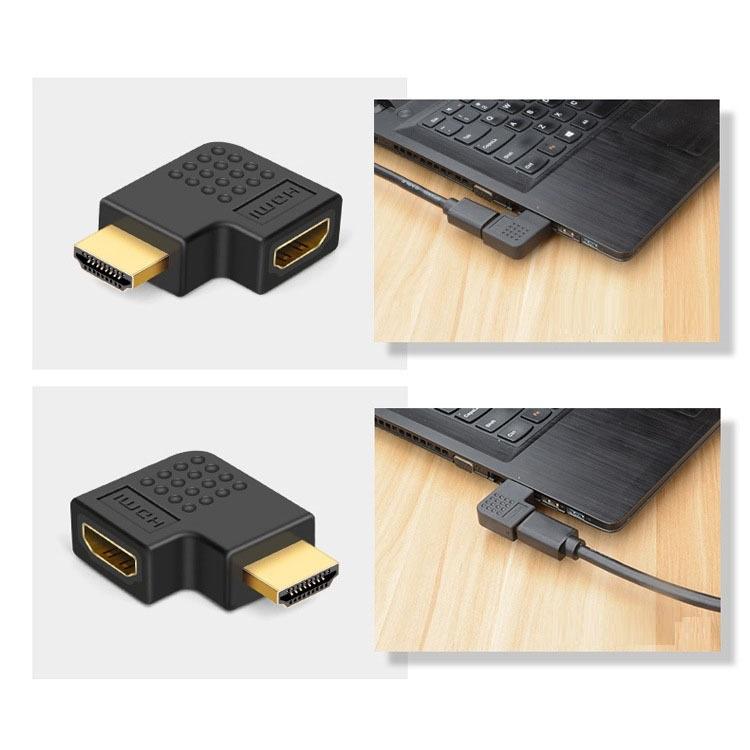 Đầu nối HDMI 2 đầu đực - cái cong 90 độ