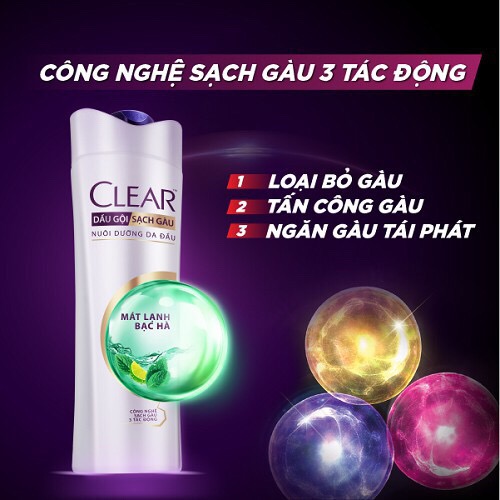 [HCM]CLEAR Dầu Gội Mát Lạnh Bạc Hà 630g