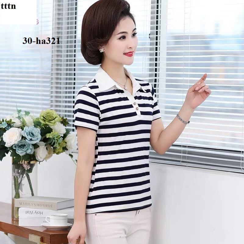 ha321-Áo kiểu thời trang trung niên cao cấp