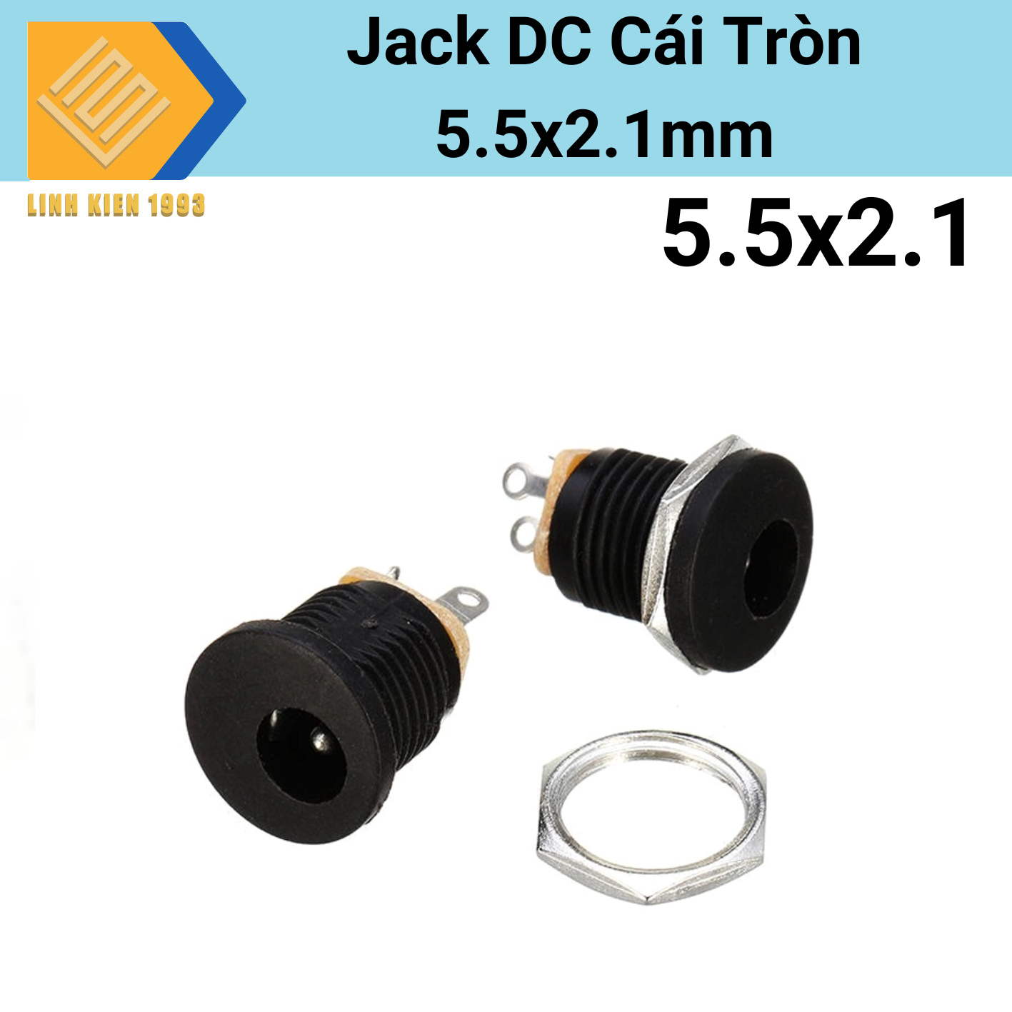[ SET 3 CÁI ] Jack DC Cái Tròn 5.5x2.1mm