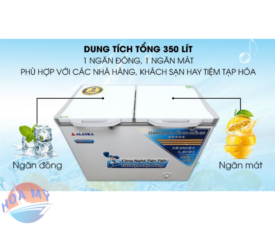 Tủ Đông/Mát ALASKA 350Lít BCD-3568N