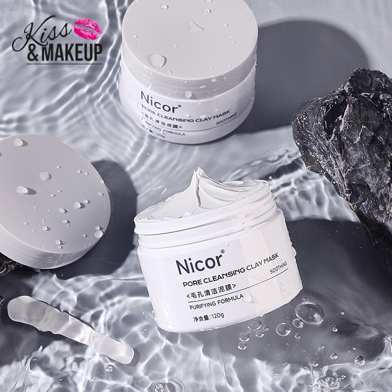 Mặt nạ đất sét NICOR 120g sạch sâu hỗ trợ giảm mụn, thu nhỏ lỗ chân lông Kiss61