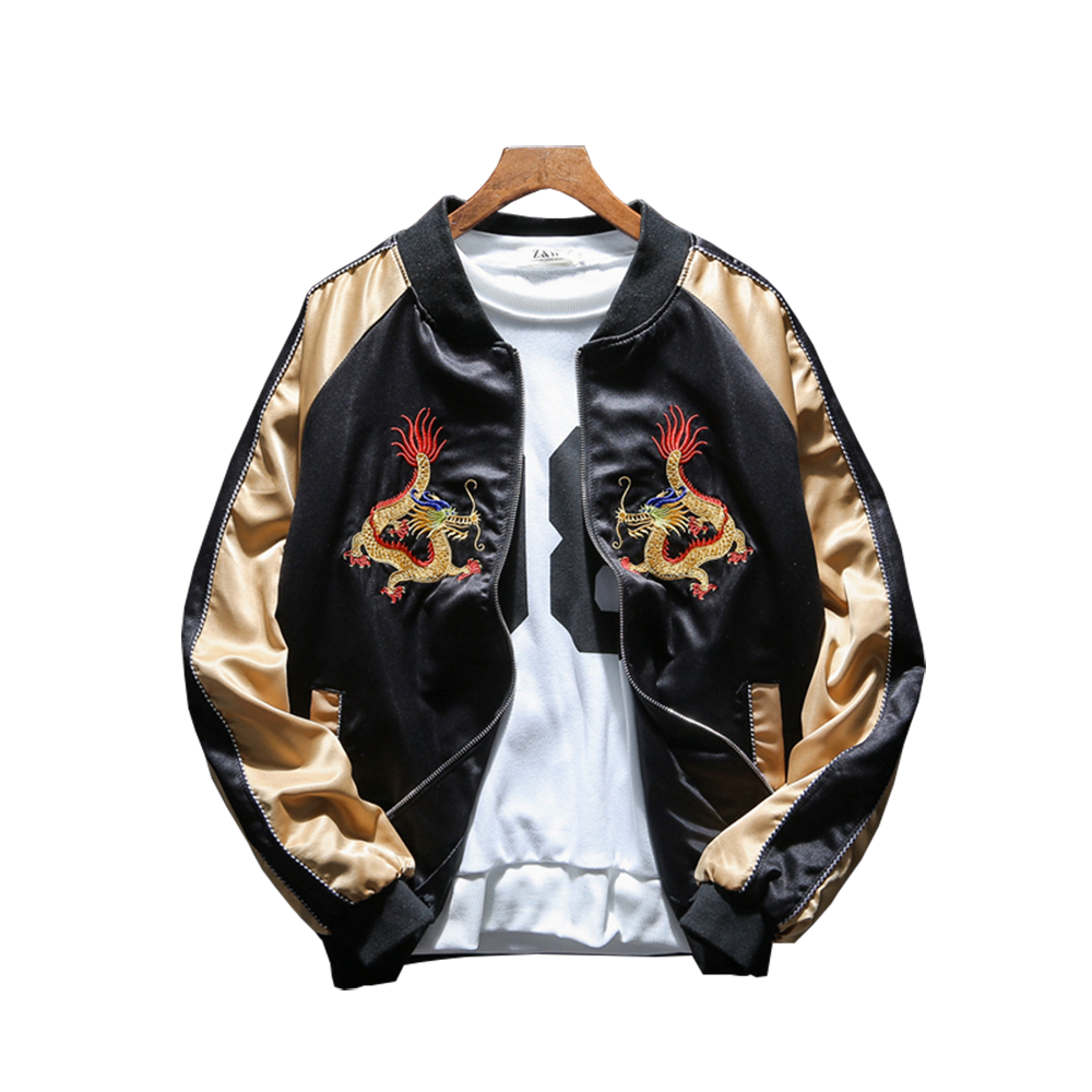 Áo Khoác Nhẹ Chống Nắng Nam Nữ Khóa Kéo Phối Hình In Rồng Bay Kiểu Dáng Bomber Trẻ Trung Thanh Lịch Thời Trang FORHIMCS2 AO KHOAC NAM 9000032C4