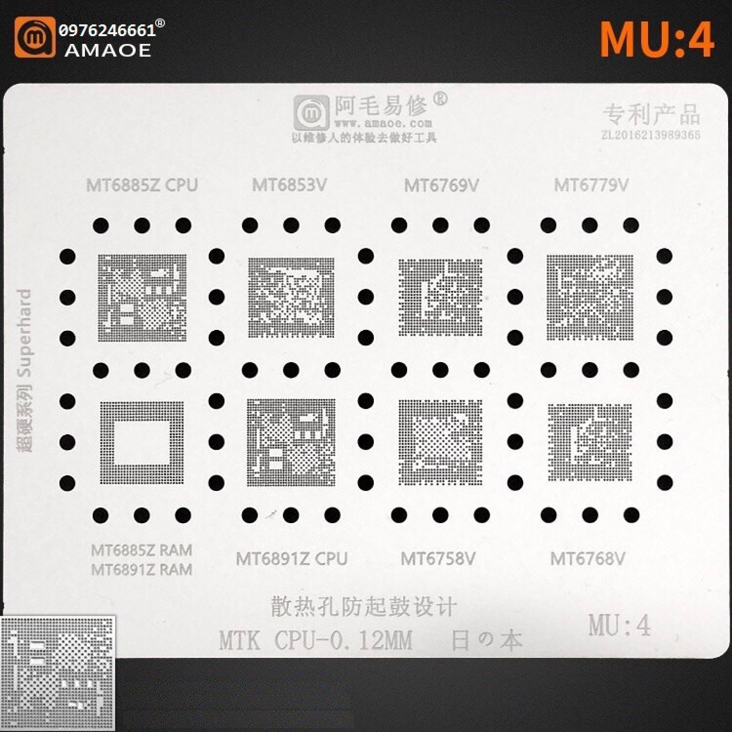 Vỉ làm chân cpu mtk mu:4