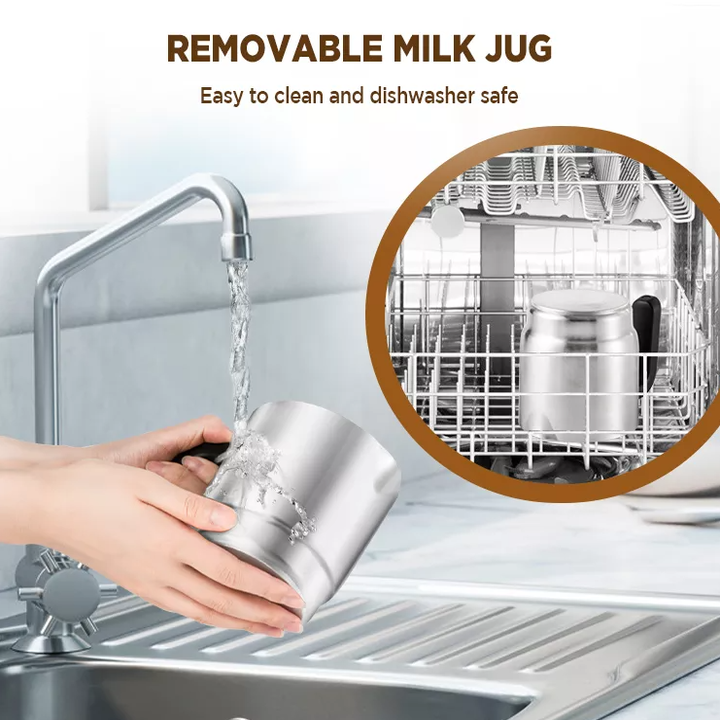 Máy tạo bọt sữa chuyên nghiệp dùng cho quán 4 trong 1 Chulux JMF-988S, dung tích 500ml, công suất 500W