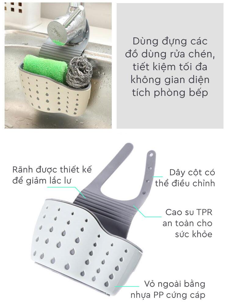 Set 2 giỏ cao su đựng rẻ rửa bát