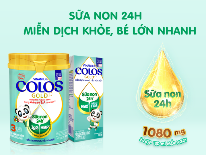 Sữa Non Vinamilk Colos Gold 1 800g (sữa bột cho trẻ từ 0 - 1 tuổi) - Sữa cho trẻ sơ sinh, Miễn dịch khỏe, Bé lớn nhanh
