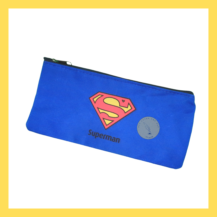 Bóp vải đựng bút superman siêu chất