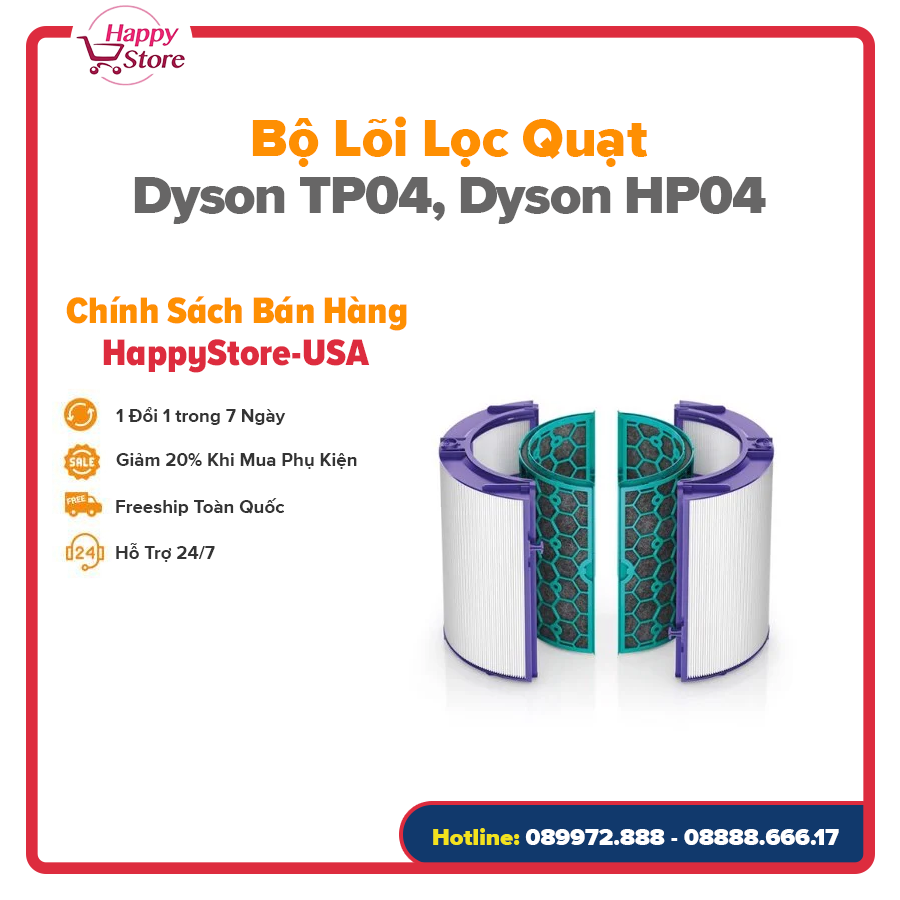 [PHỤ KIỆN CHÍNH HÃNG] BỘ LÕI LỌC QUẠT DYSON TP04, DYSON HP04 , DYSON DP04