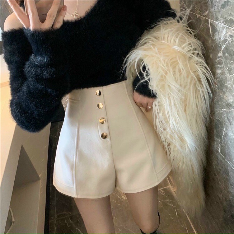 Quần giả váy cạp cao 4 cúc