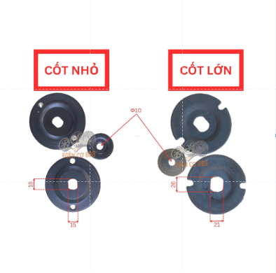 Bộ tán kẹp lưỡi máy cắt sắt (Có loại trục 17mm và 26.5mm) - Flange Set